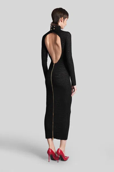 Balmain Long Dress In Black