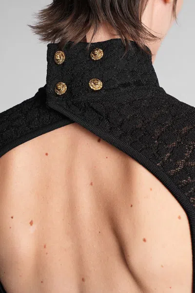 Balmain Long Dress In Black