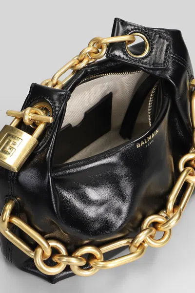 Balmain Sync Mini Shoulder Bag In Black