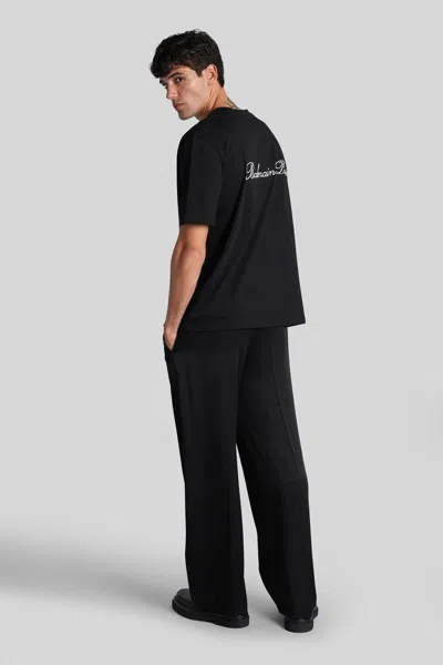 Balmain Black Cotton T-shirt In Black