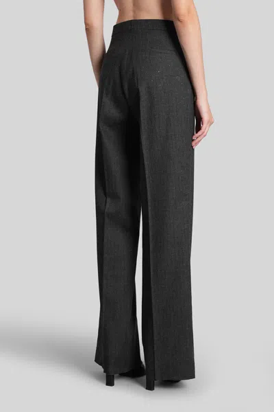 Tagliatore P-adima Pants In Grey Viscose In Black