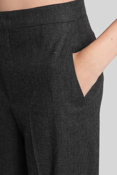 Tagliatore P-adima Pants In Grey Viscose In Black