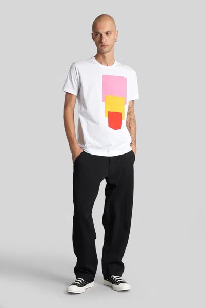 Comme Des Garçons White Crewneck Graphic T-shirt In White