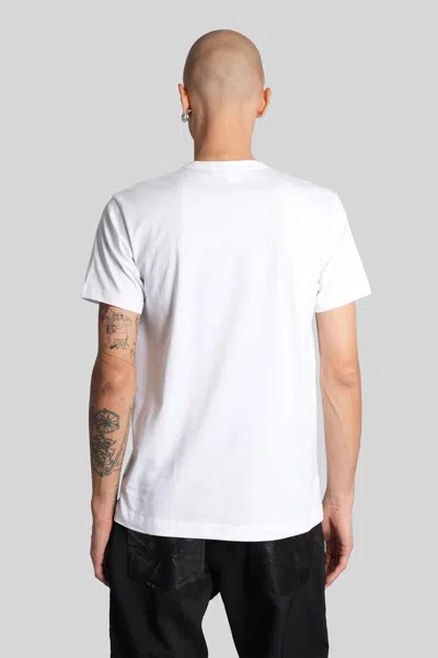 Comme Des Garçons White Crewneck Graphic T-shirt In White