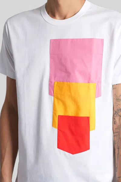 Comme Des Garçons White Crewneck Graphic T-shirt In White