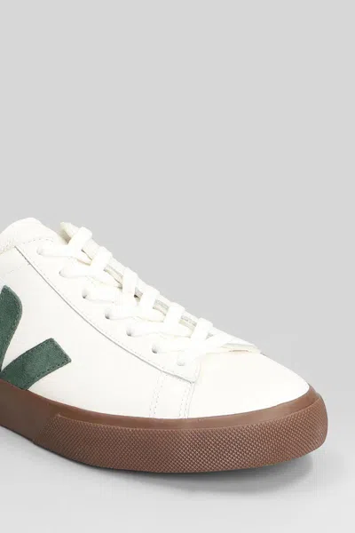 Veja Multicolour Leather Suede Sneaker In White