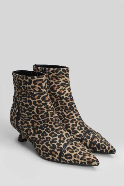 Anna F Leopard-print Pointed-toe Boots In Multi