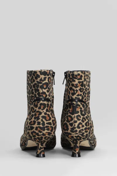 Anna F Leopard-print Pointed-toe Boots In Multi