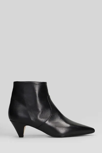 Anna F . Low Heels Ankle Boots In Black