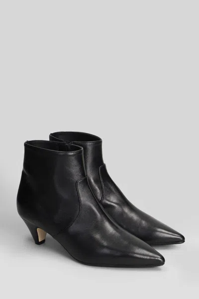 Anna F . Low Heels Ankle Boots In Black