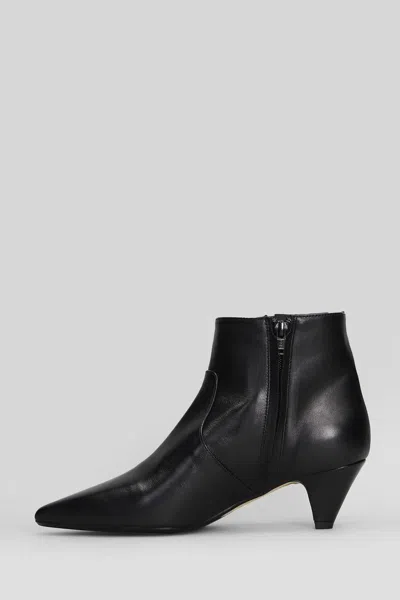 Anna F . Low Heels Ankle Boots In Black