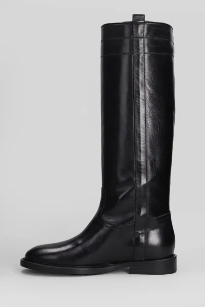 Anna F . Low Heels Boots In Black