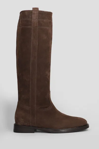 Anna F . Low Heels Boots In Brown