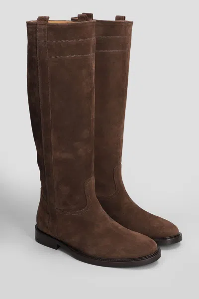 Anna F . Low Heels Boots In Brown