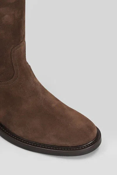 Anna F . Low Heels Boots In Brown