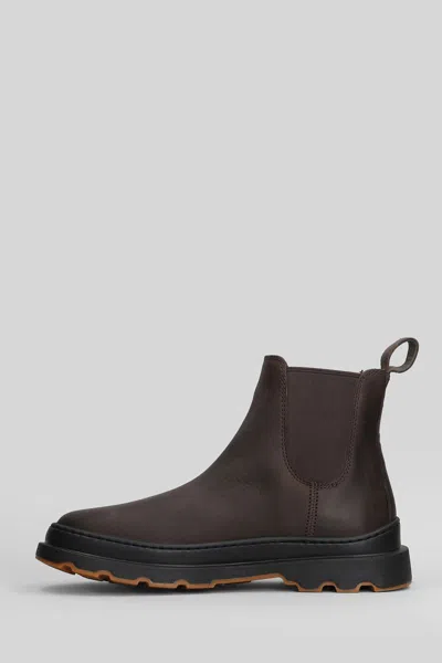 Camper Brutus Ankle Boots In Brown Leather In Brown