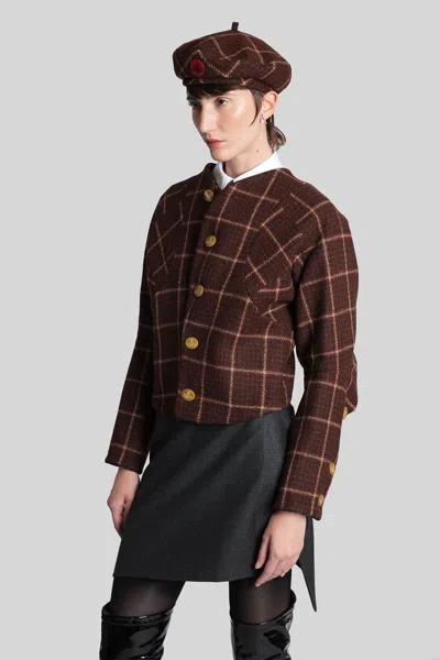 Vivienne Westwood Pourpoint Jkt Casual Jacket In Brown Wool In Brown