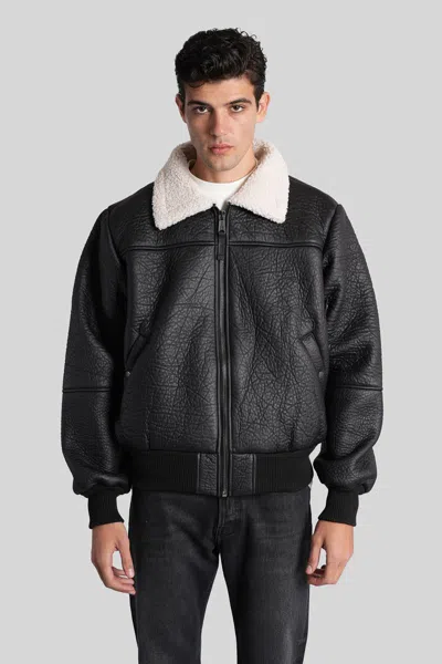 Alpha Industries B-15 Bomber Jacket In Black Polyester In Black