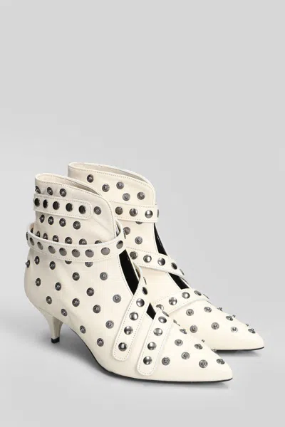 Alchimia High Heels Ankle Boots In White