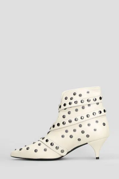 Alchimia High Heels Ankle Boots In White