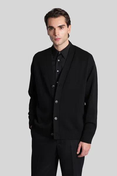 Alpha Studio Cardigan In Lana In Black
