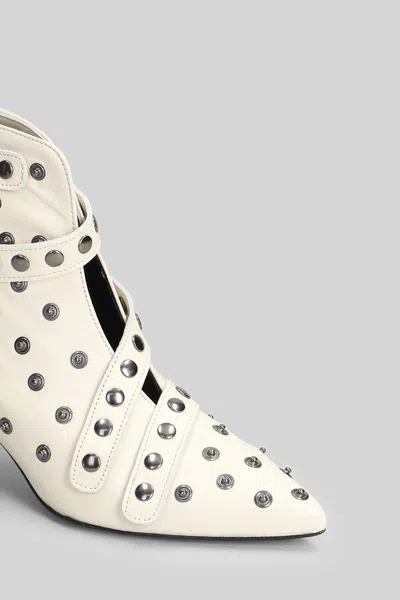 Alchimia High Heels Ankle Boots In White
