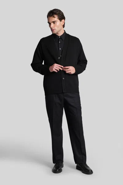 Alpha Studio Cardigan In Lana In Black