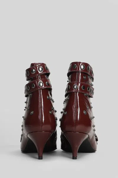 Alchimia High Heels Ankle Boots In Animal Print