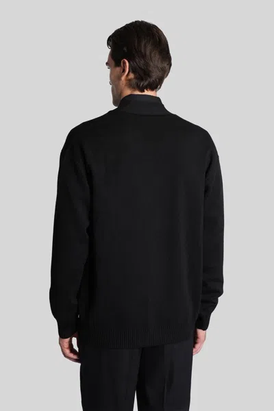 Alpha Studio Cardigan In Lana In Black