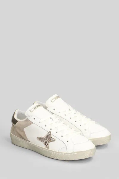 Ama Brand Sneakers In White Suede And Leather In Neutral