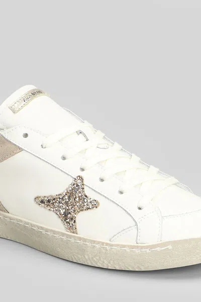 Ama Brand Sneakers In White Suede And Leather In Neutral