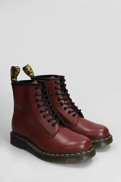 Dr. Martens 1460 Combat Boots In Red