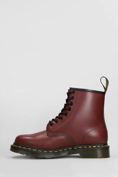 Dr. Martens 1460 Combat Boots In Red