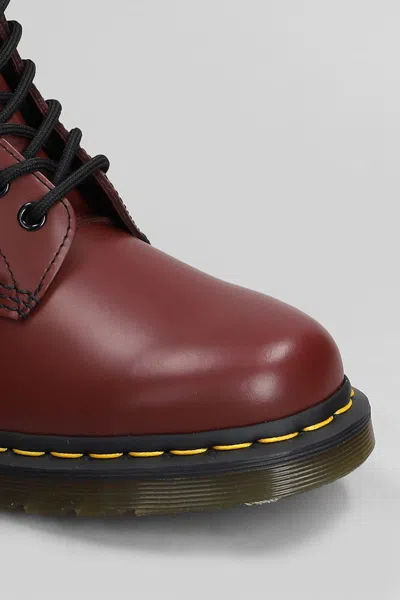 Dr. Martens 1460 Combat Boots In Red