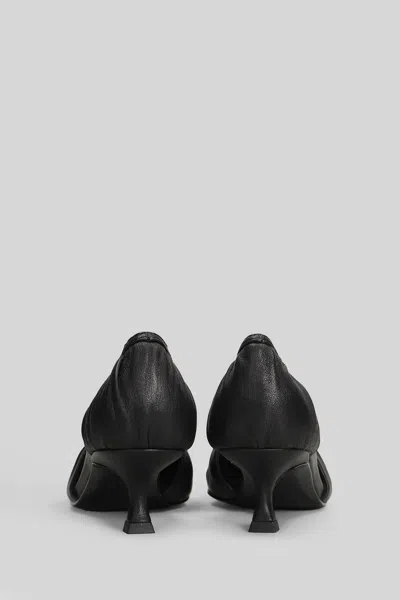 Bibi Lou 45mm Rigel Ruched Pointed Pumps In Black