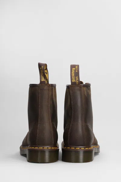 Dr. Martens Man Ankle Boots Chocolate Brown Size 10.5 Leather In Brown