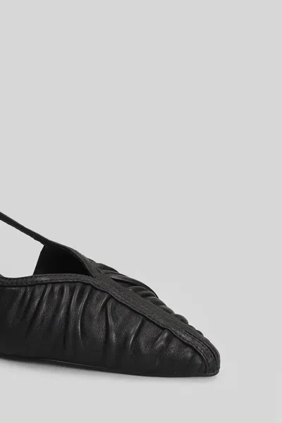 Bibi Lou 45mm Rigel Ruched Pointed Pumps In Black