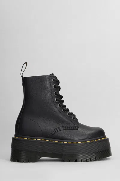 Dr. Martens 1460 Pascal Max Combat Boots In Black