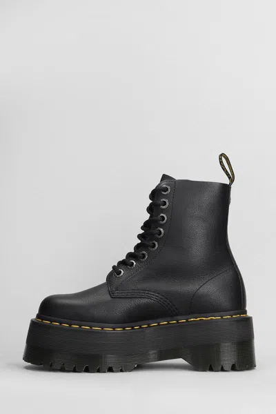 Dr. Martens 1460 Pascal Max Combat Boots In Black