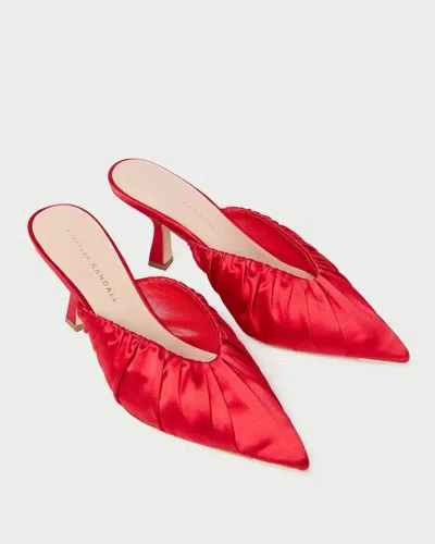 Loeffler Randall Inez Red Satin Mid-heel Mule In Red