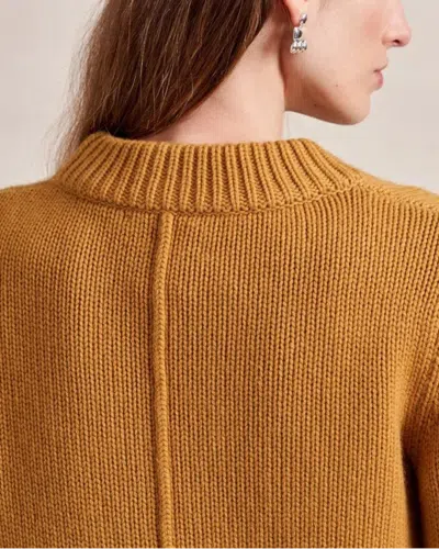 La Ligne Solid Mini Marin Sweater Mustard In Brown