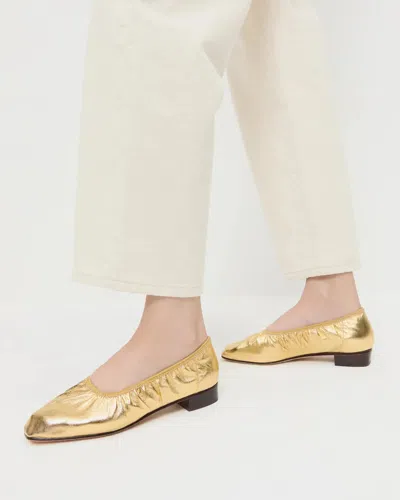 Loeffler Randall Tove Gold Leather Ballet Flat In Gold