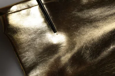 Pre-owned Dolce & Gabbana Gold Acetate Crystal High Waist Mini Women's Skirt ()