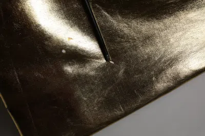 Pre-owned Dolce & Gabbana Gold Acetate Crystal High Waist Mini Women's Skirt ()