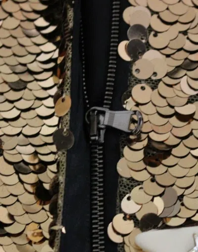 Dolce & Gabbana Exquisite Gold Sequined Star Sheath Dress In Multi