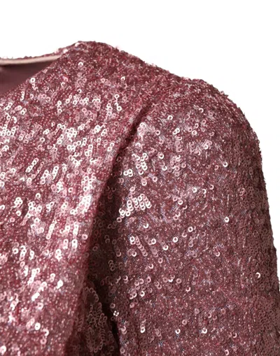 Dolce & Gabbana Pink Sequinned Mermaid Long Gown Women's Dress In Multi