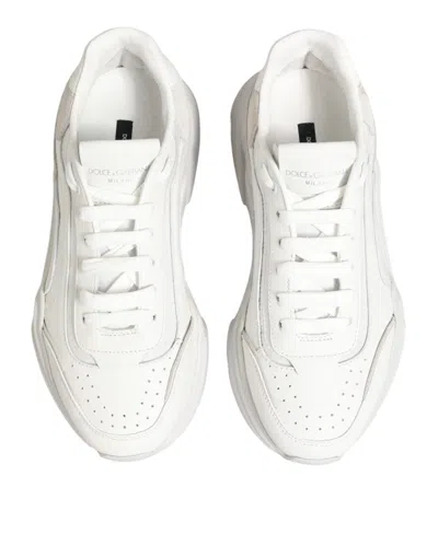 Pre-owned Dolce & Gabbana White Leather Daymaster Low Top Sneakers Women's Shoes ()