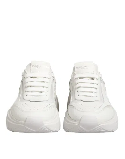 Pre-owned Dolce & Gabbana White Leather Daymaster Low Top Sneakers Women's Shoes ()