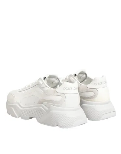 Pre-owned Dolce & Gabbana White Leather Daymaster Low Top Sneakers Women's Shoes ()