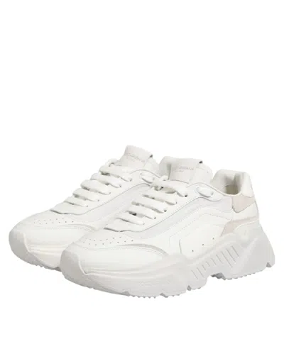 Pre-owned Dolce & Gabbana White Leather Daymaster Low Top Sneakers Women's Shoes ()